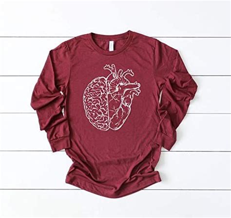 Anatomical Heart And Brain Shirt For Nurses And Doctors