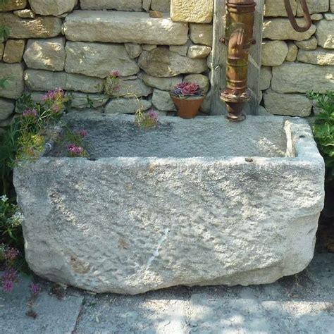 Bac Ancien En Pierre Bac En Pierre Pour Un Bac Fleurs Ou Fontaine