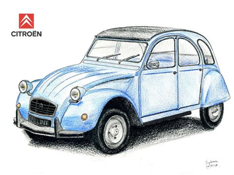 Citroën 2CV Dibujos de coches Pintura de coches Citroneta