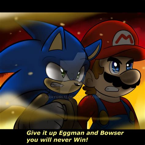 Mario And Sonic Battle By Raygirl12 On Deviantart Super Mario Art