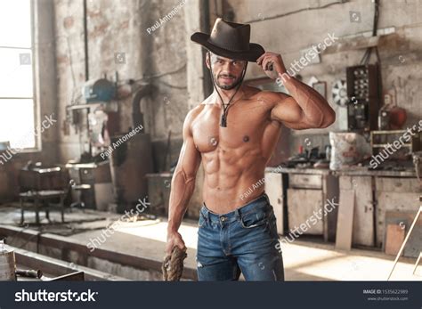 Muscled Half Naked Man Work Old Stock Photo Shutterstock