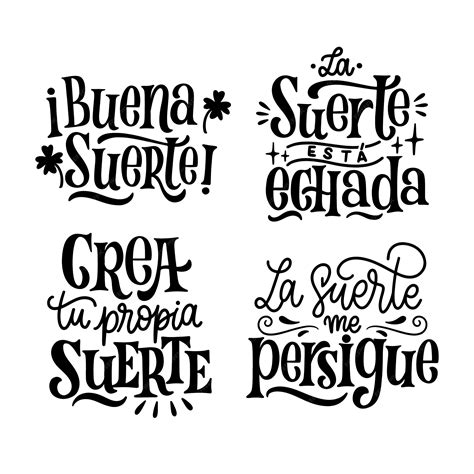 Colección de pegatinas de suerte con letras. | Vector Premium