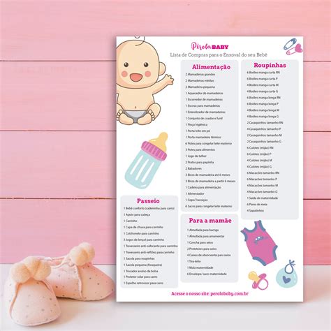 Lista completa enxoval de bebê para imprimir Pérola Baby