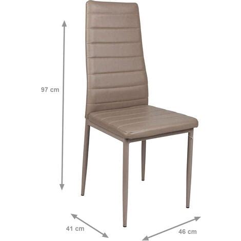 Dmora Ensemble De Chaises Classiques En Co Cuir Pour Salle Manger