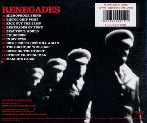 Renegades Rage Against The Machine Cd Album Muziek