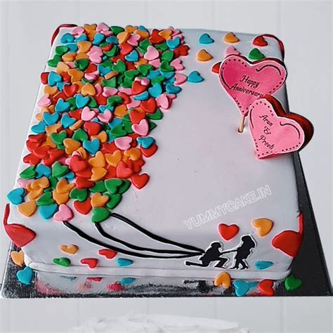 happy  month anniversary cake