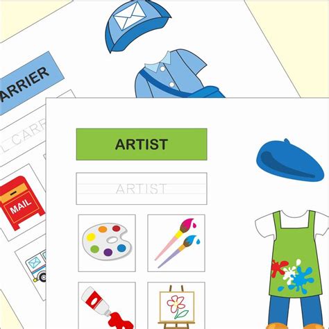 Community Helpers Matching Activity Occupation Printable Busy Book