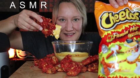 Asmr Flamin Hot Cheetos Crispy Chicken Tenders With Cheese Sauce