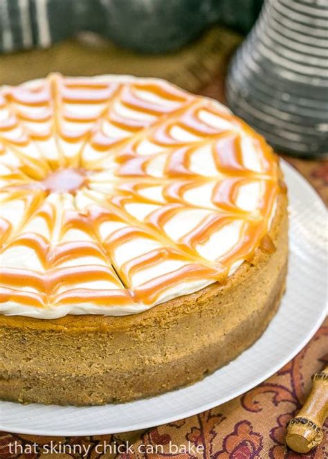 Caramel Topped Pumpkin Cheesecake That Skinny Chick Can Bake