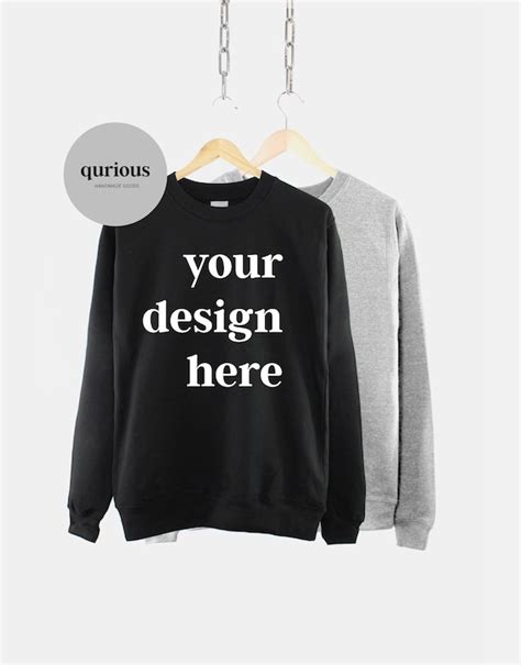 Custom Printed Sweatshirt Personalized Crew Neck Sweatshirt Etsy