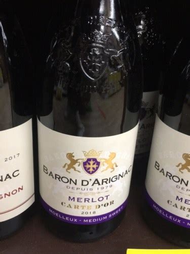 2018 Baron D Arignac Carte D Or Merlot Vivino US