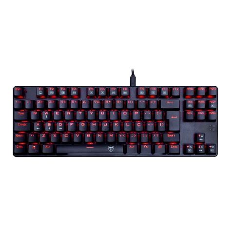 Teclado Gamer T Dagger Bora Led Red Mecânico ABNT2 Switch Blue T TGK313 BL