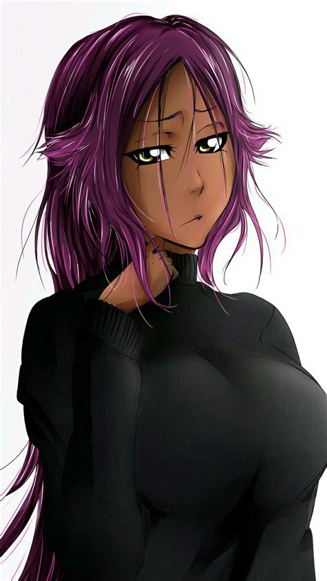 Bleach Yoruichi Shihouin Cabelo Preto De Anime Bleach Personagens