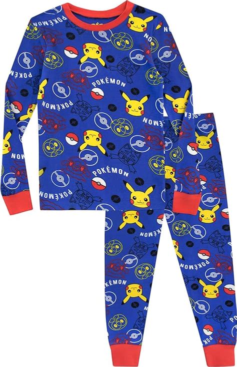 Pokemon Boys Pikachu Pajamas Blue Size 10: Amazon.ca: Clothing ...