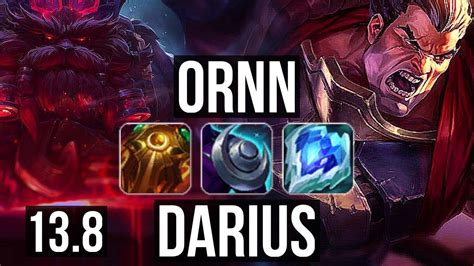 Ornn Vs Darius Top 1 4m Mastery 5 2 11 Kr Diamond 13 8 Youtube