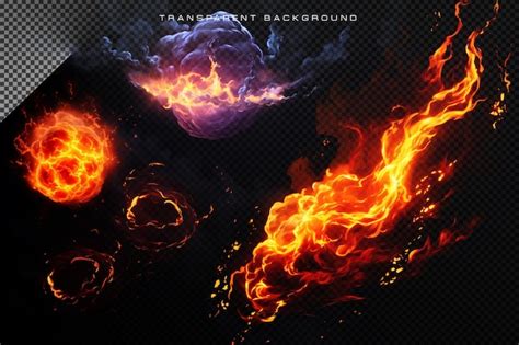 Premium Psd Fire Flame Vfx Special Effect On Transparent Background