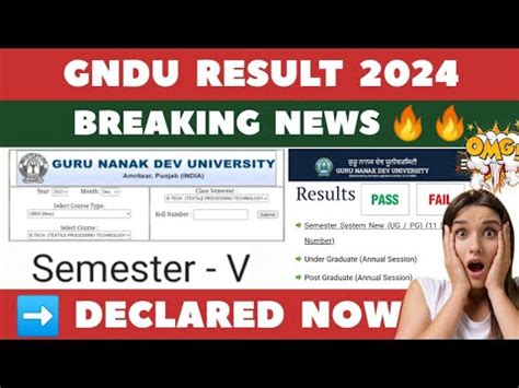 GNDU RESULT 2024 DECLARED NOW BREAKING NEWS1ST 3RD 5TH SEMESTER