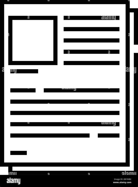 Document View Line Icon Concept Sign Outline Vector Illustration