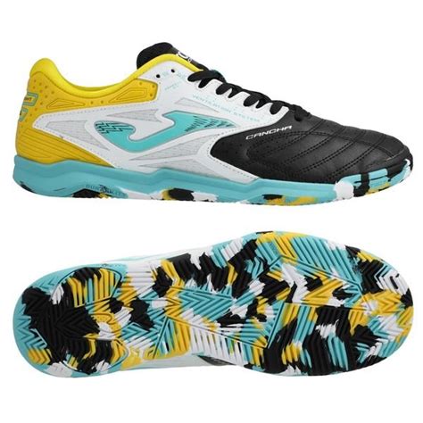 Joma Cancha IN - Black/White/Turquoise/Yellow