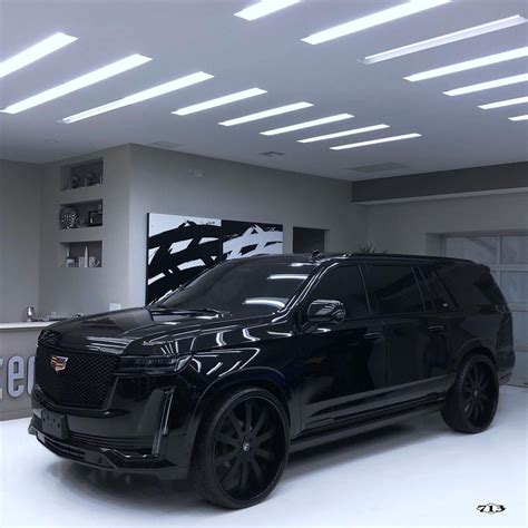 Tinted Cadillac Escalade On Black Forgiato Wheels Sports Cars