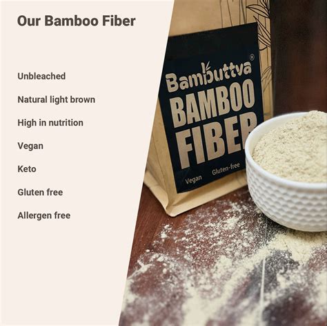 1kg Bamboo Fiber Flour High Fiber 100 Unbleached Bamboo Fiber