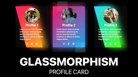 Glassmorphism Profile Card Using Html And Css