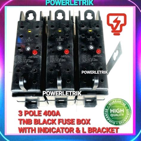 TNB SPEC 400A 3 POLE BLACK FUSE BOX TNB 400A BLACK BOX WITH INDICATOR