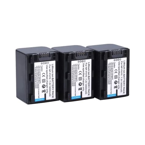 Batería de iones de litio de 3 unids lote 3000mAh NP FH70 NP FH70