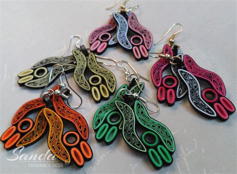 earrings by Sanda Dragotă Quilled jewellery Quilling jewelry Paper