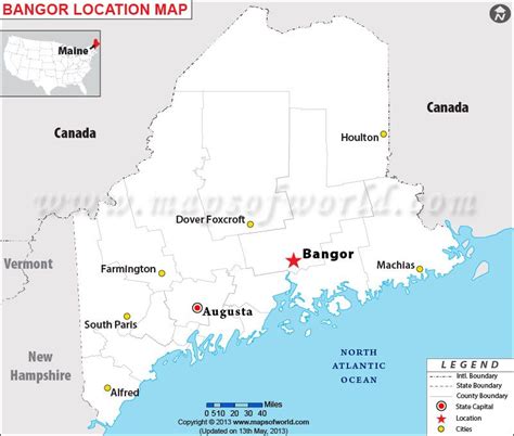 Map Of Bangor Maine Area - Map Of The World With The Countries