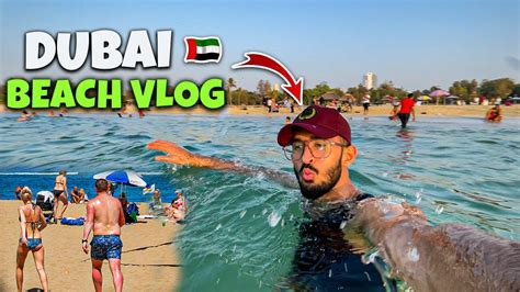 Dubai Beach Vlog 😱🏖️ Al Mamzer Beach Beach Life Dubai Vlogs Youtube