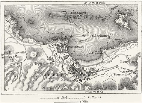 FRANCE Lorient Port Louis Sketch Map C1885 Old Antique Plan Chart