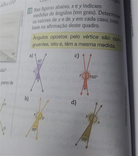 Mas Figuras Abaixo X E Y Indicam Medidas De Ngulos Em Grau