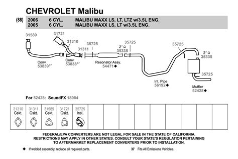 Chevy Malibu Exhaust System Diagram