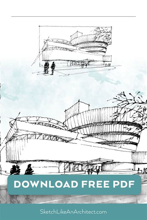 How To Draw Guggenheim Museum Nyc In Perspective Museums In Nyc