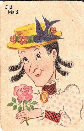 Vintage Old Maid Card Ilustraciones Arte Vintage Dibujos