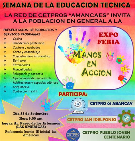 Participemos En La Semana De La Educaci N T Cnica Ugel Abancay