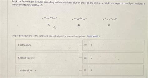 Solved Rank the following molecules according to their | Chegg.com