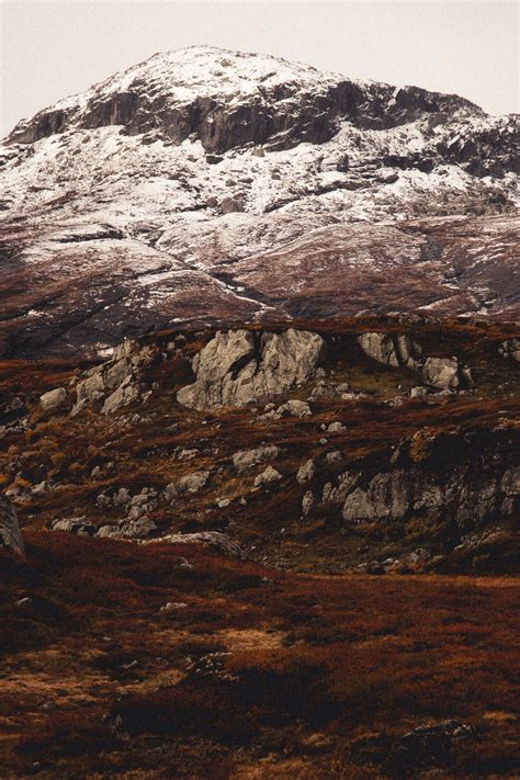 Rocky Mountain With Snow · Free Stock Photo