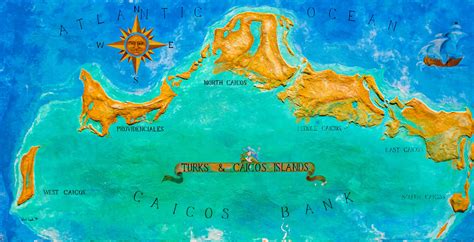 Beaches Turks And Caicos Islands Map