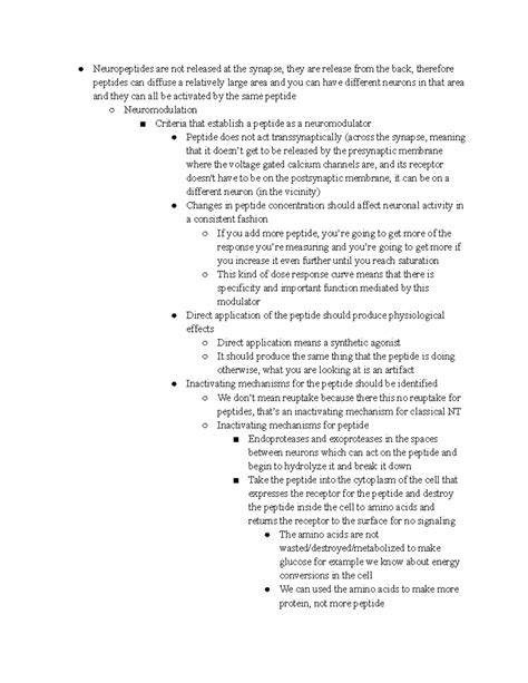 2021-developmental biology(biol306)-week10 lecture - Neuropeptides are ... 