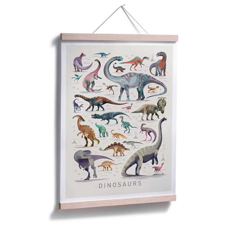 Poster Braun Dinosaurs Wall Artde