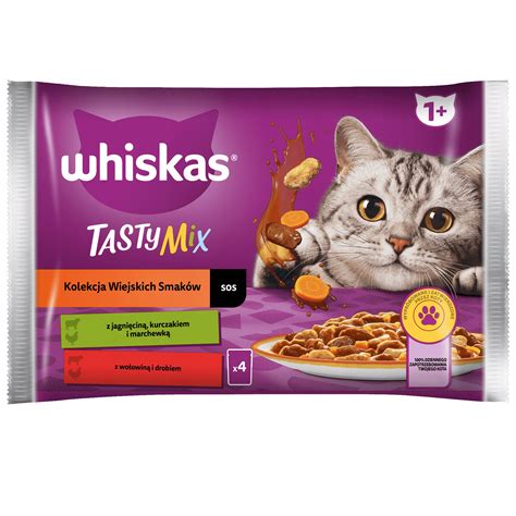 WHISKAS mokra karma dla kota mix smaków w sosie saszetki 4x85 g