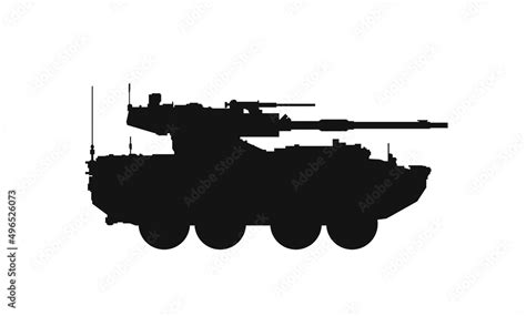 M1128 Stryker Maneuver Combat Vehicle War And Army Symbol Vector