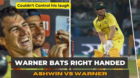 Warner Bats Right Handed Ashwin Vs Warner The Mastermind Of Ash