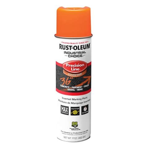 Rust Oleum Industrial Choice 17 Oz M1600 Fluorescent Orange Inverted