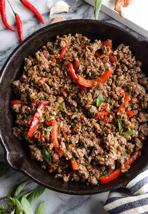 Thai Basil Beef Pad Gra Prow A Saucy Kitchen