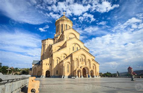 The Holy Trinity Cathedral Of Tbilisi Georgia Stock Photo At