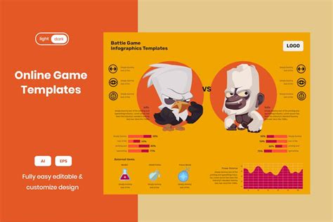 Infographic Template Online Games And Esport Graphic Templates