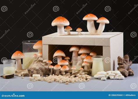 Home Mushroom Cultivation Kit with Detailed Instructions Stock Photo ...